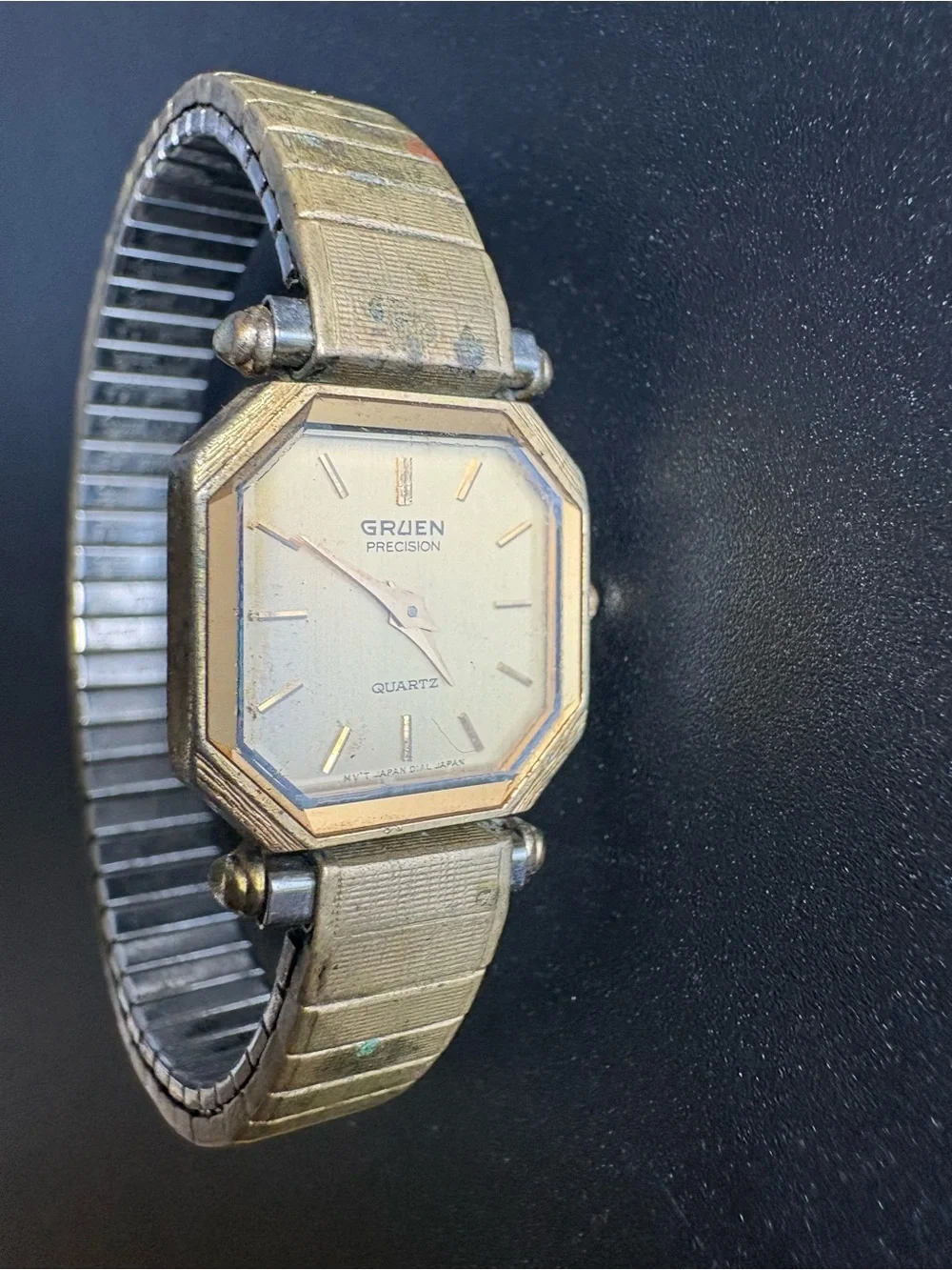 Gruen Precision Women’s Vintage Gold-Tone Octagonal Quartz Watch